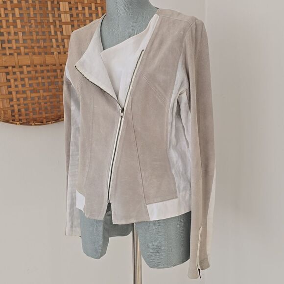 Ercu | Linen and Suede Bomber Jacket - Picture 2 of 9
